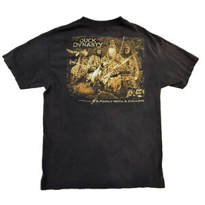Duck Dynasty Shirt Mens Large Black 2012 TV Show A&E Club Red Licensed Fader